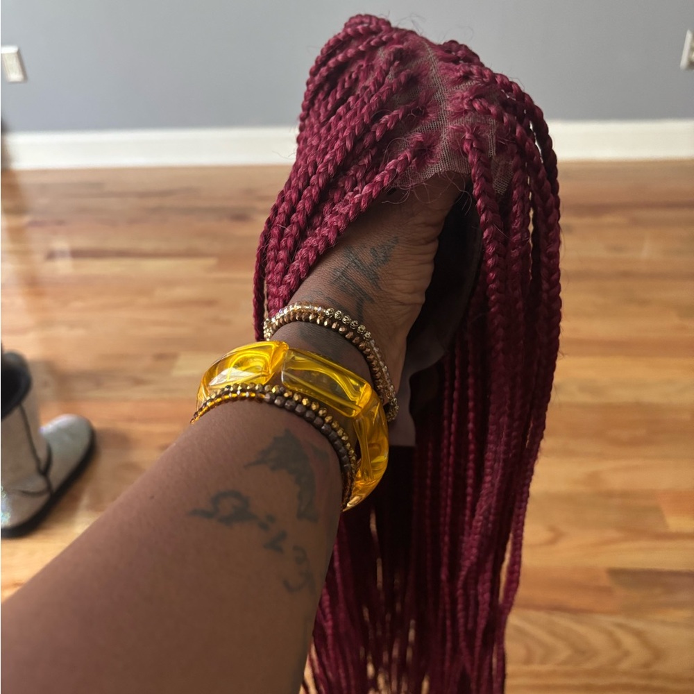 Red Braided Wig